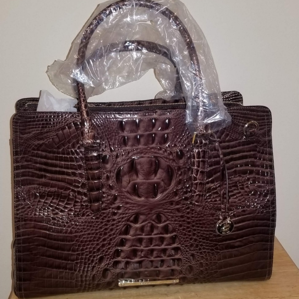 New Brahmin Finley Carryall Chestnut
